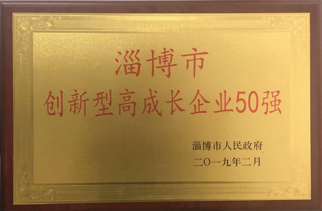 淄博市创新型高成长企业50强